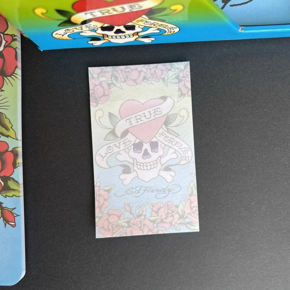 Ed Hardy / Lisa Frank True Love Forever Photo Storage Box & Stationary Set RARE